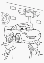 coloriage cars sur podium